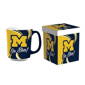 Michigan Wolverines 14oz Ceramic Mug with Matching Box