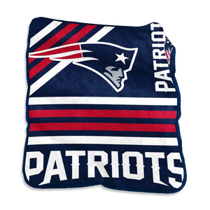New England Patriots Raschel Throw Blanket