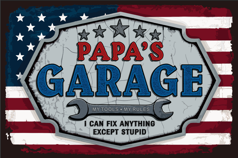 Papa's Garage USA Flag