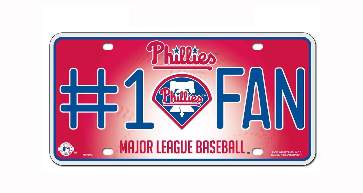 Philadelphia Phillies #1 Fan Metal Car Tag