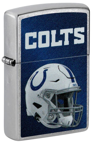 Indianapolis Colts Helmet Street Chrome Pocket Zippo Lighter