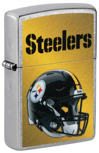Pittsburgh Steelers Helmet Street Chrome Pocket Zippo Lighter
