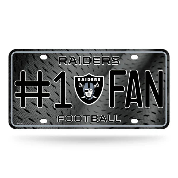 Las Vegas Raiders #1 Fan Metal Car Tag