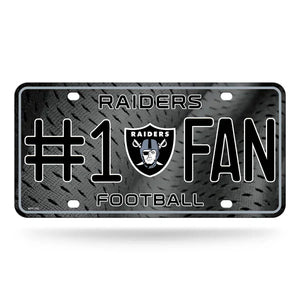 Las Vegas Raiders #1 Fan Metal Car Tag