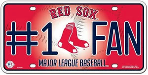 Boston Red Sox #1 Fan Metal Car Tag