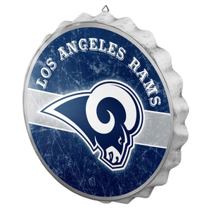 Los Angeles Rams Distressed Bottle Cap Signs
