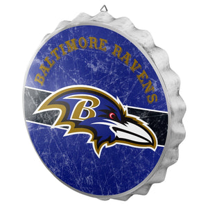 Baltimore Ravens Distressed Bottle Cap Signs