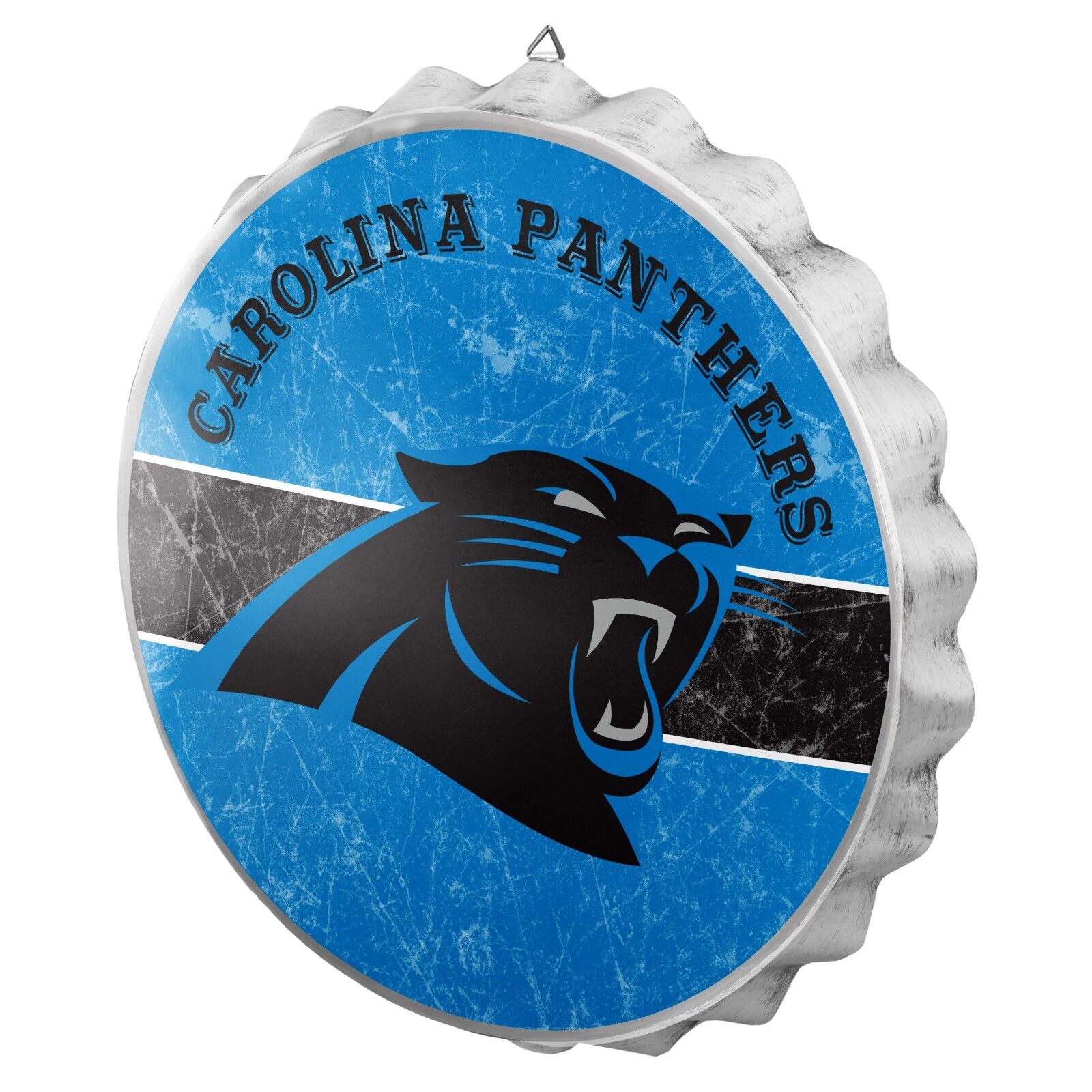 Carolina Panthers Distressed Bottle Cap Signs