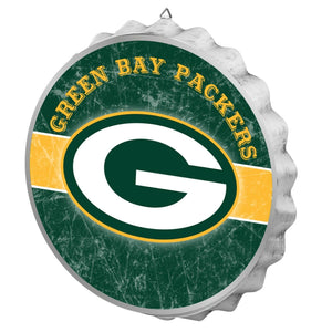 Green Bay Packers Distressed Bottle Cap Signs