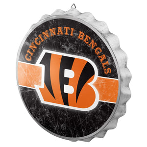 Cincinnati Bengals Distressed Bottle Cap Signs