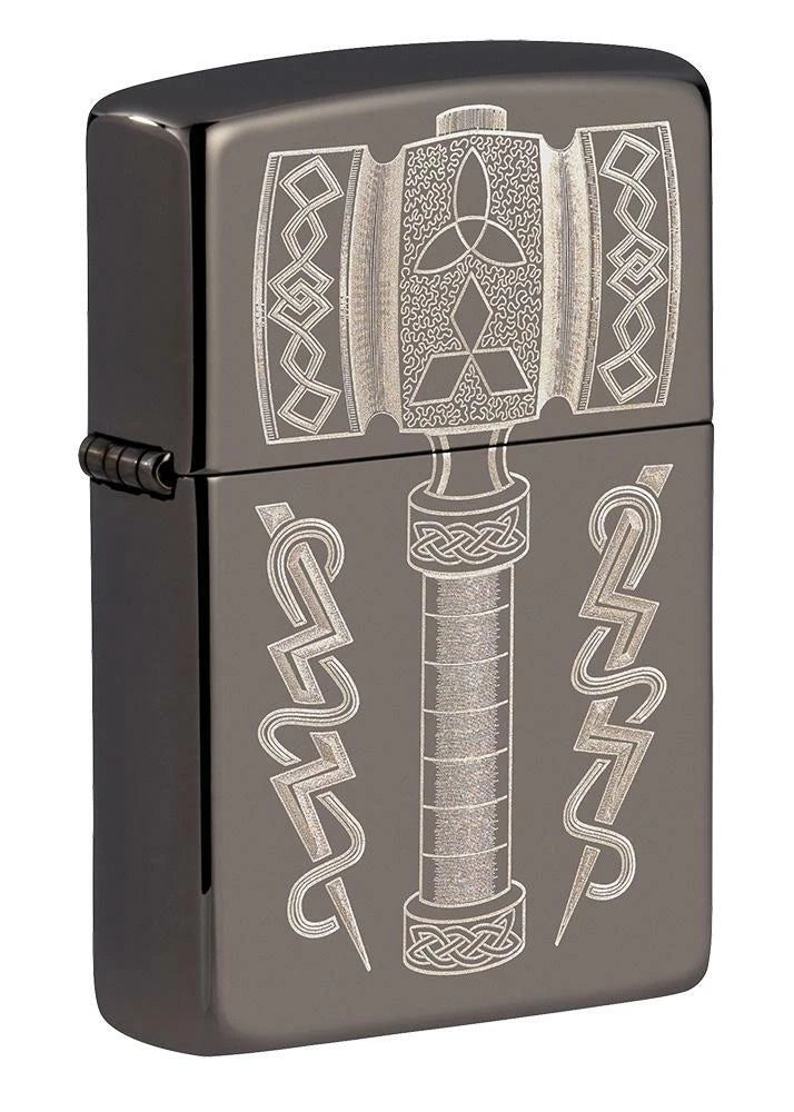 Thor's Hammer Black Ice Zippo Lighter
