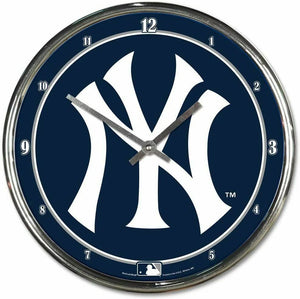New York Yankees Chrome Clocks