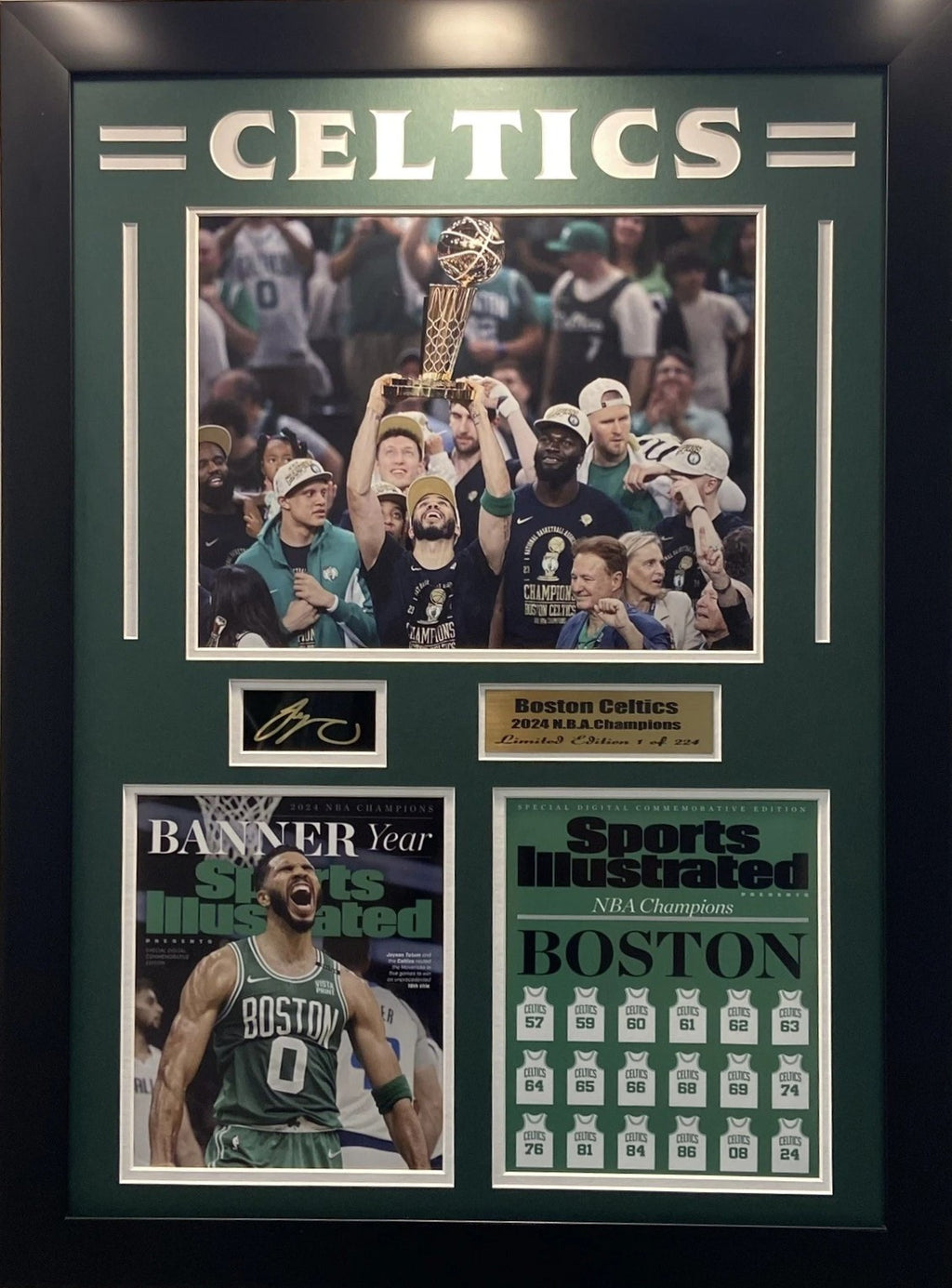 Boston Celtics NBA 2024 Champions Frames Large Frames