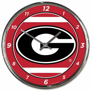 Georgia Bulldogs Chrome Clocks