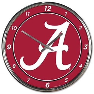 Alabama Crimson Tide Chrome Clocks