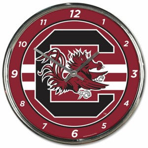 South Carolina Gamecocks Chrome Clocks