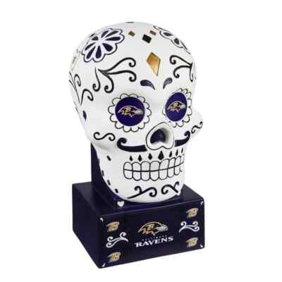 Baltimore Ravens Sugar Skull Statue