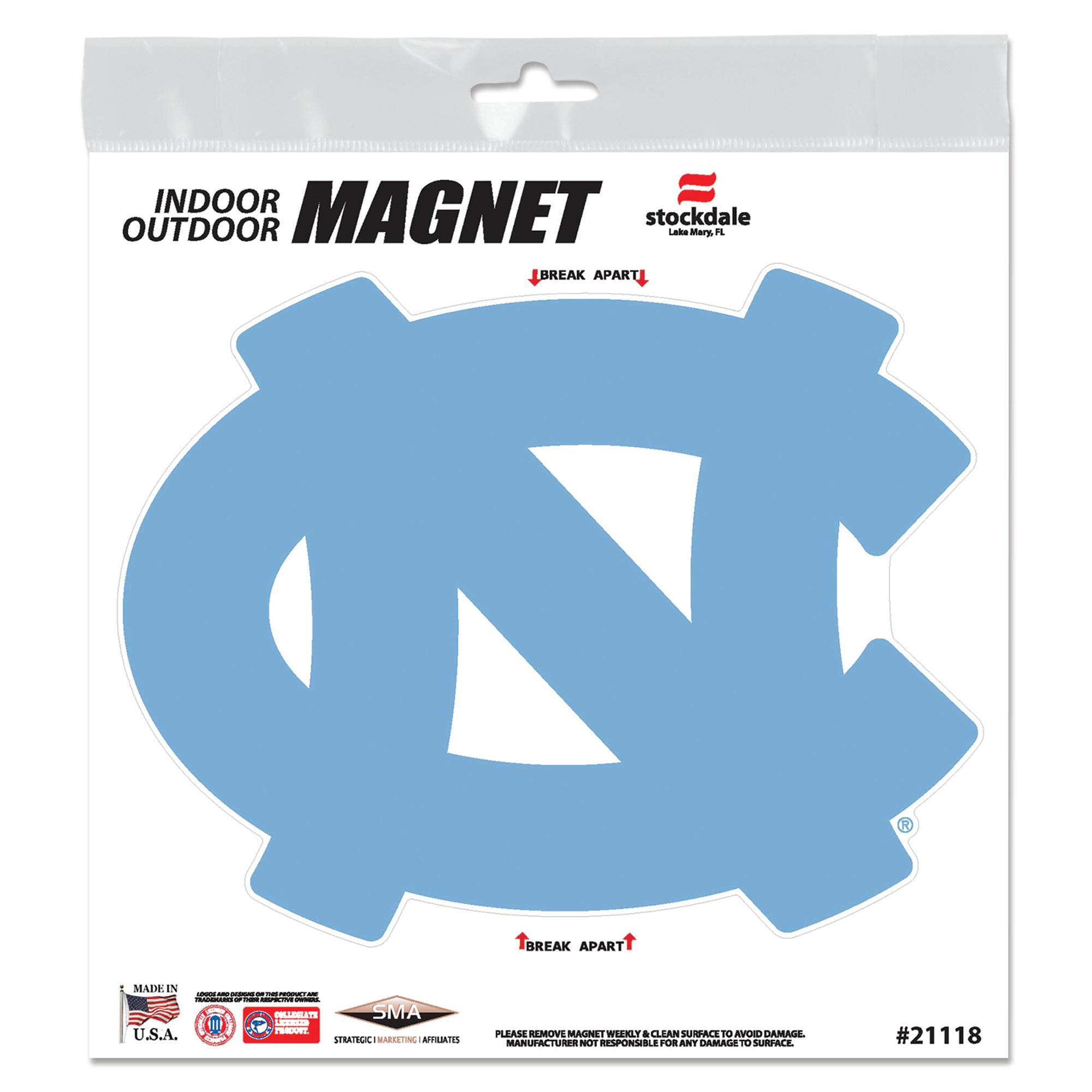 North Carolina Tar Heels Sports Outdoor Magnet 6" x 6"