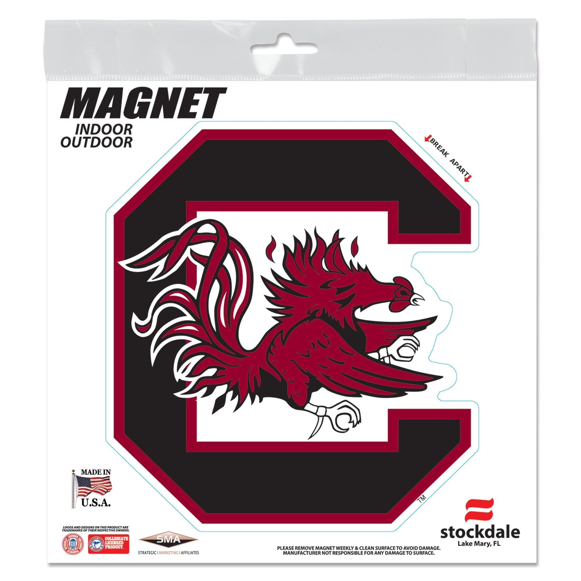 South Carolina Gamecocks Sports Outdoor Magnet 6" x 6"