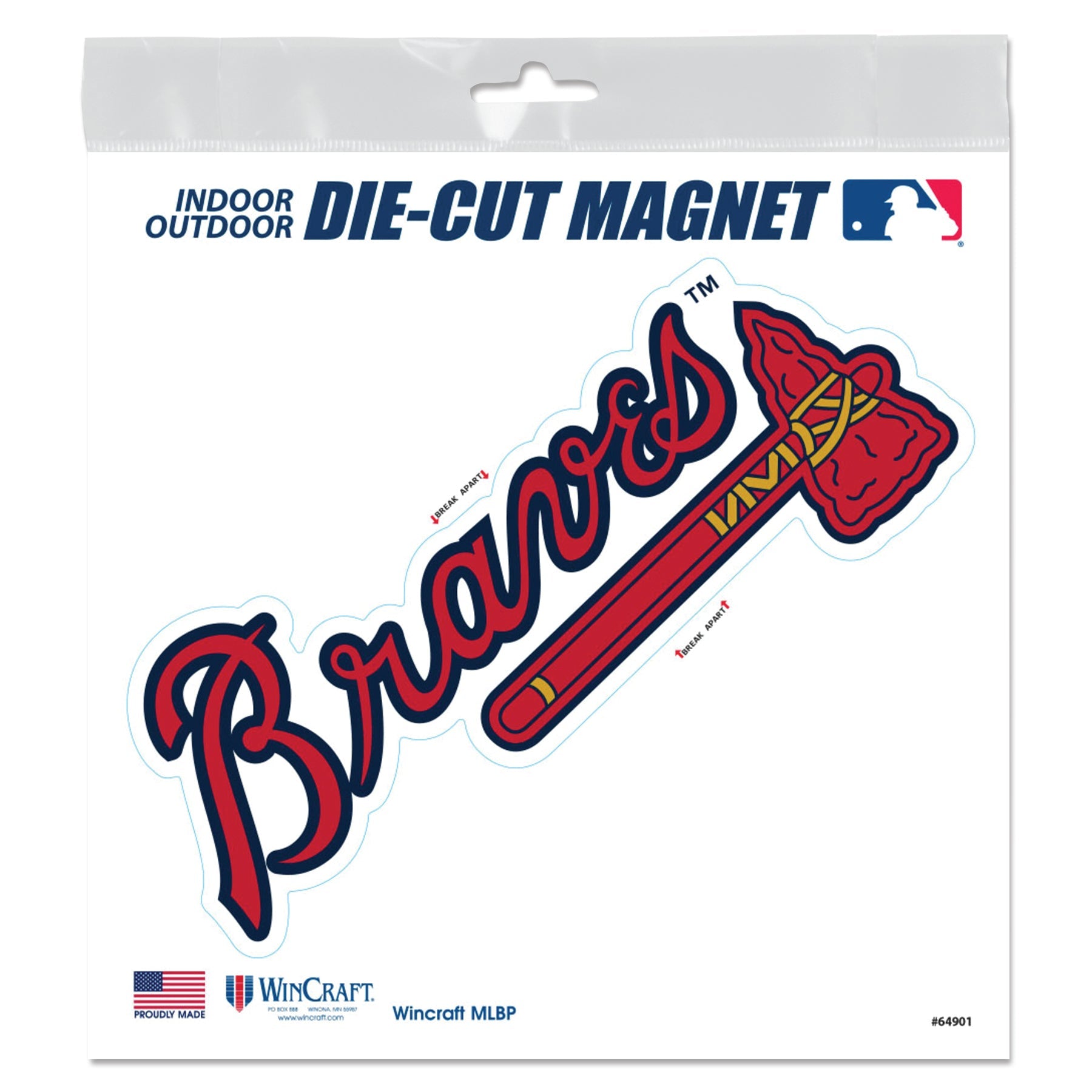 Atlanta Braves Sports Outdoor Magnet 6" x 6"