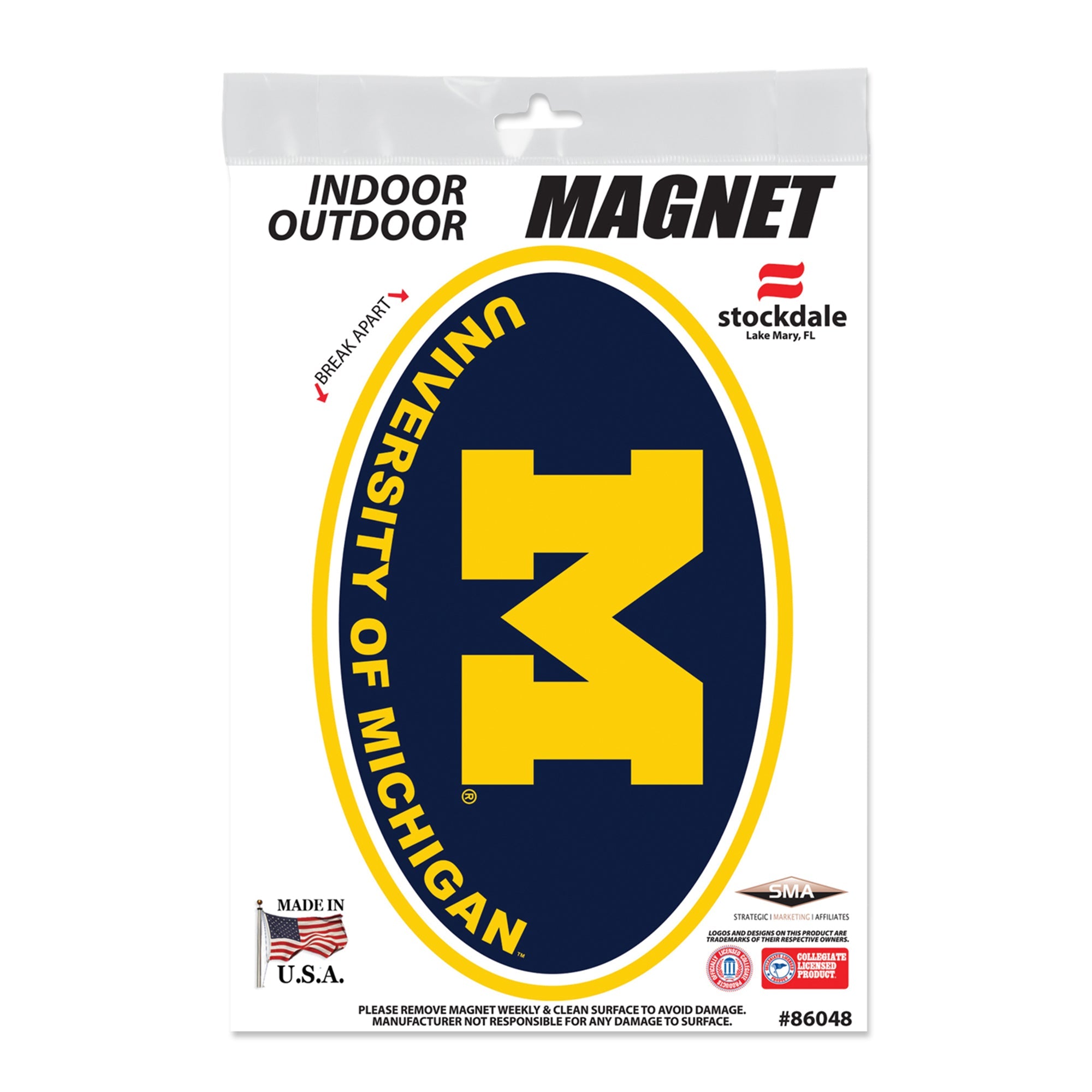 Michigan Wolverines Sports Outdoor Magnets 5" x 7"