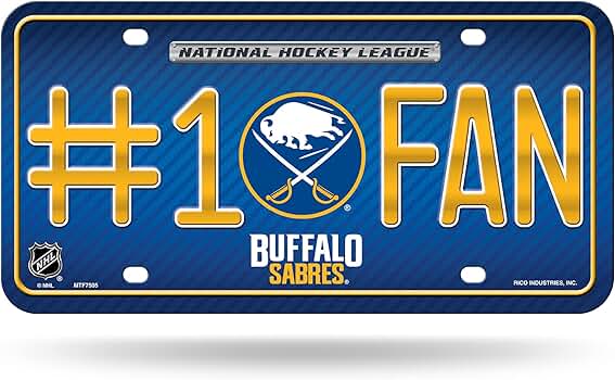 Buffalo Sabres #1 Fan Metal Car Tag