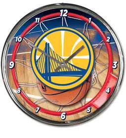 Golden State Warriors Chrome Clocks