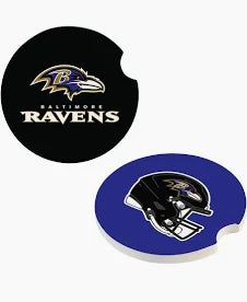 Baltimore Ravens Car Coaster Set 2pcs