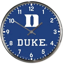 Duke Blue Devils Chrome Clocks