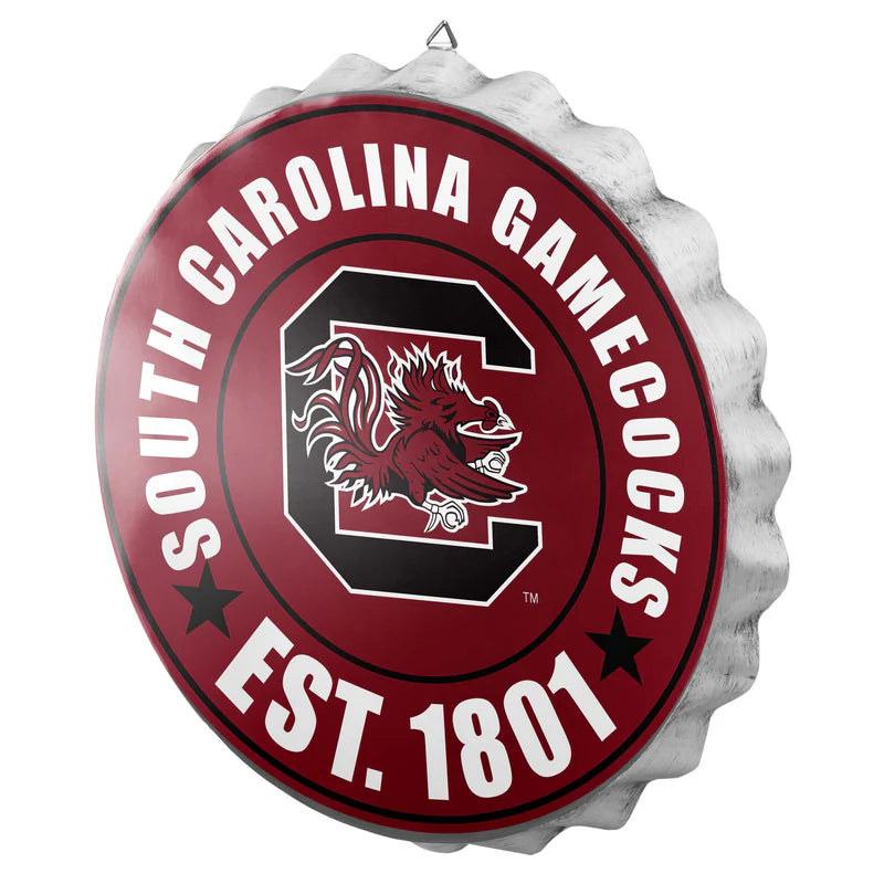 South Carolina Gamecocks Distressed Bottle Cap Signs