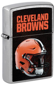 Cleveland Browns Helmet Street Chrome Pocket Zippo Lighter