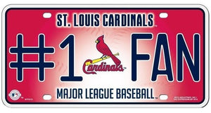 St. Louis Cardinals #1 Fan Metal Car Tag