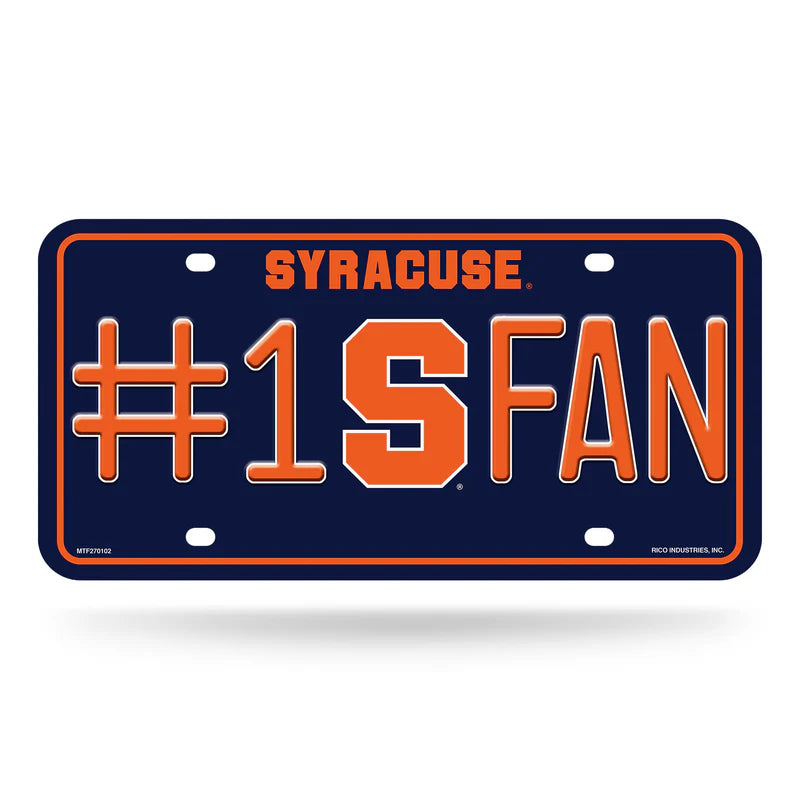 Syracuse Orange #1 Fan Metal Car Tag