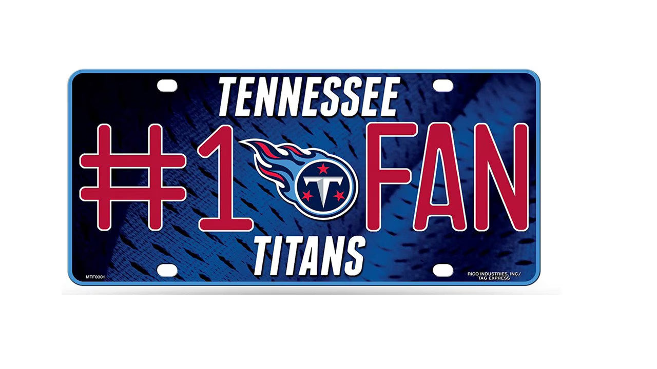 Tennessee Titans #1 Fan Metal Car Tag