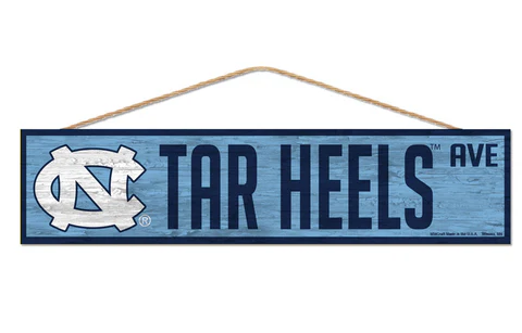 North Carolina Tar Heels Avenue Rope Signs 4x17