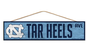 North Carolina Tar Heels Avenue Rope Signs 4x17