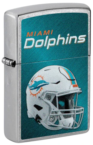 Miami Dolphins Helmet Street Chrome Pocket Zippo Lighter