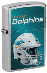 Miami Dolphins Helmet Street Chrome Pocket Zippo Lighter