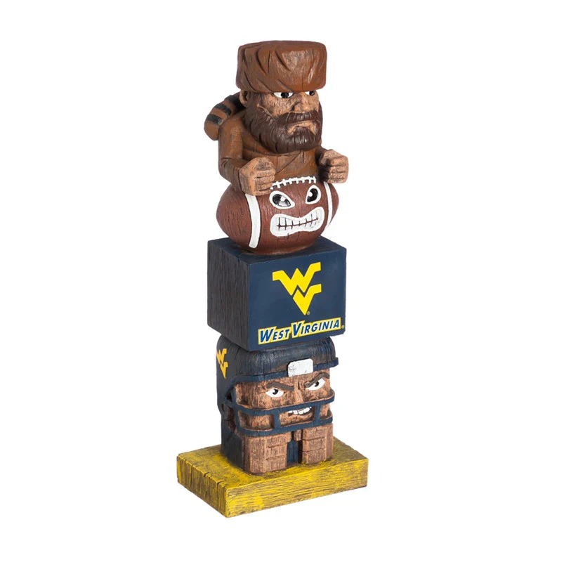 West Virginia Mountaineers Tiki Totem Statue