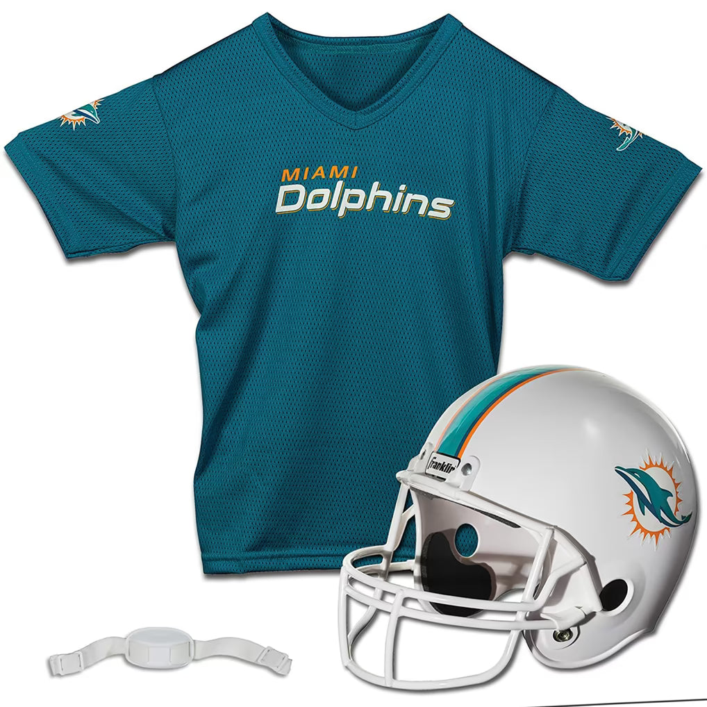 Miami Dolphins Franklin Sports Youth Helmet & Jersey Set Ages 5-9