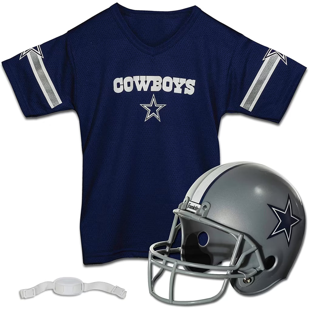 Dallas Cowboys Franklin Sports Youth Helmet & Jersey Set Ages 5-9