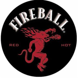 Fireball Red Hot Dome Metal Sign