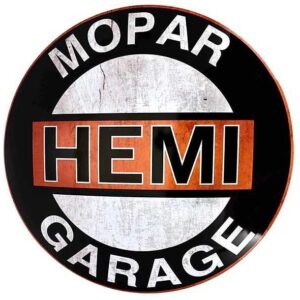 Mopar Hemi Garage Dome Metal Sign