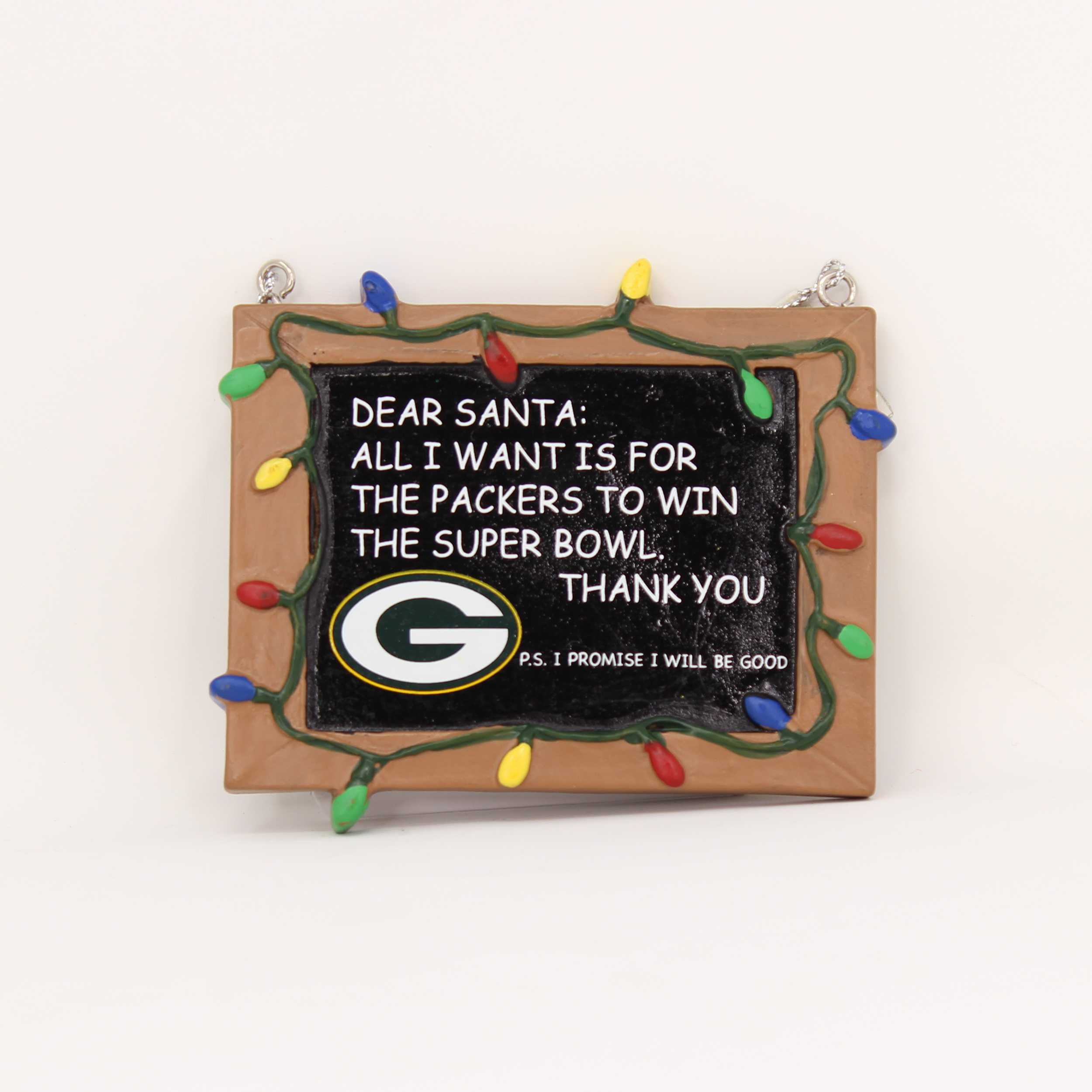 Green Bay Packers Chalkboard Sign Ornament