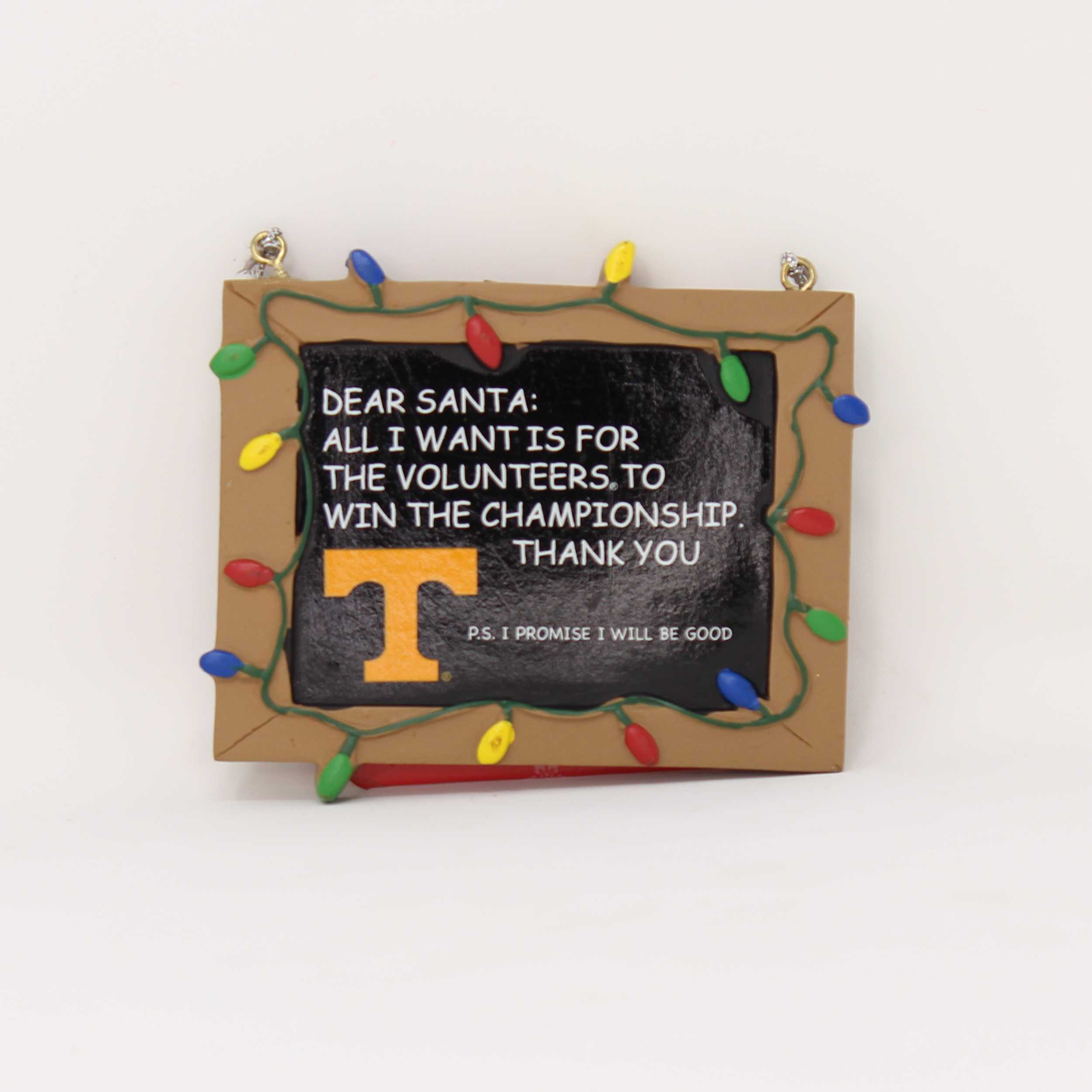 Tennessee Volunteers Resin Chalkboard Sign Ornament