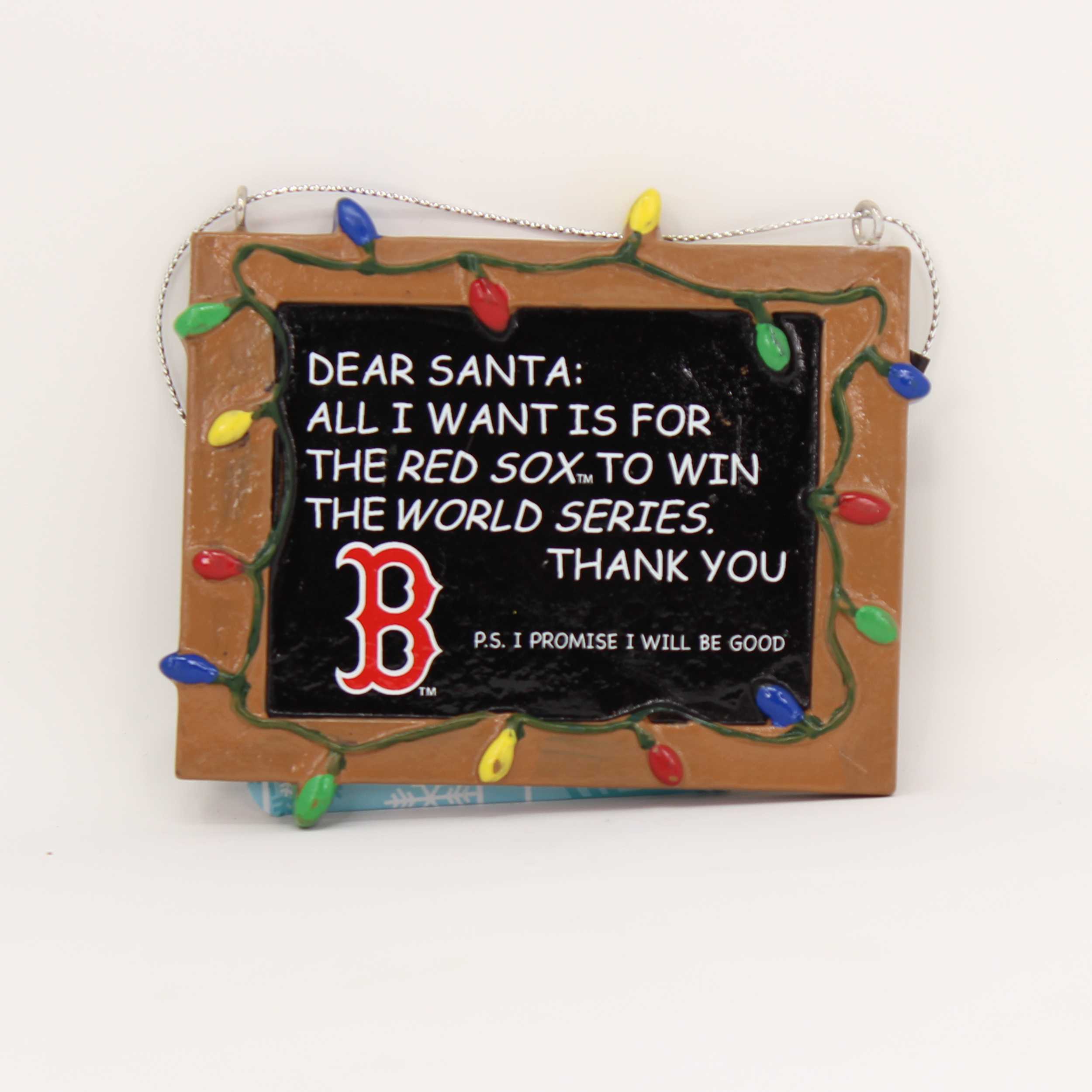 Boston Red Sox Chalkboard Sign Ornament