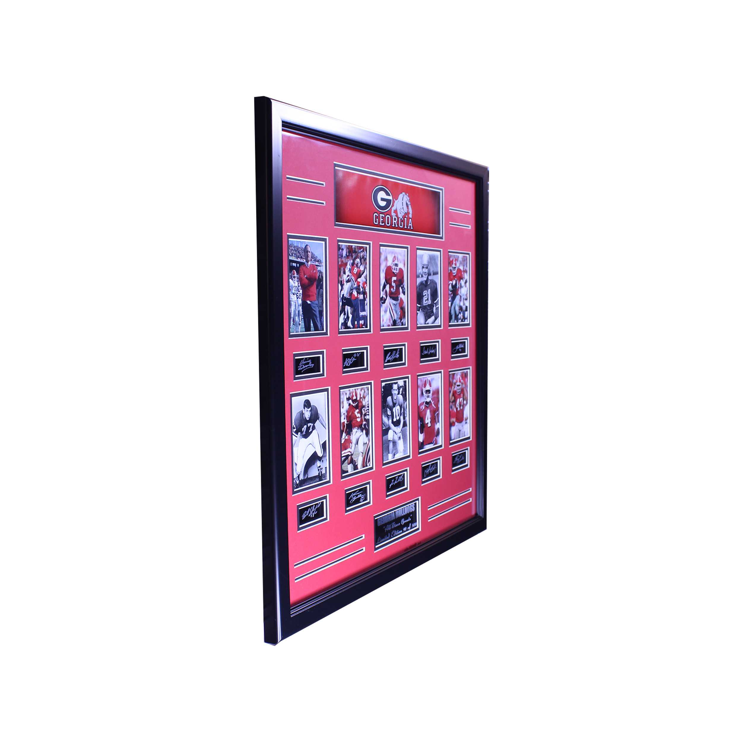GEORGIA BULLDOGS ALL TIME GREATS ENGRAVED SIGNATURE LARGE FRAME