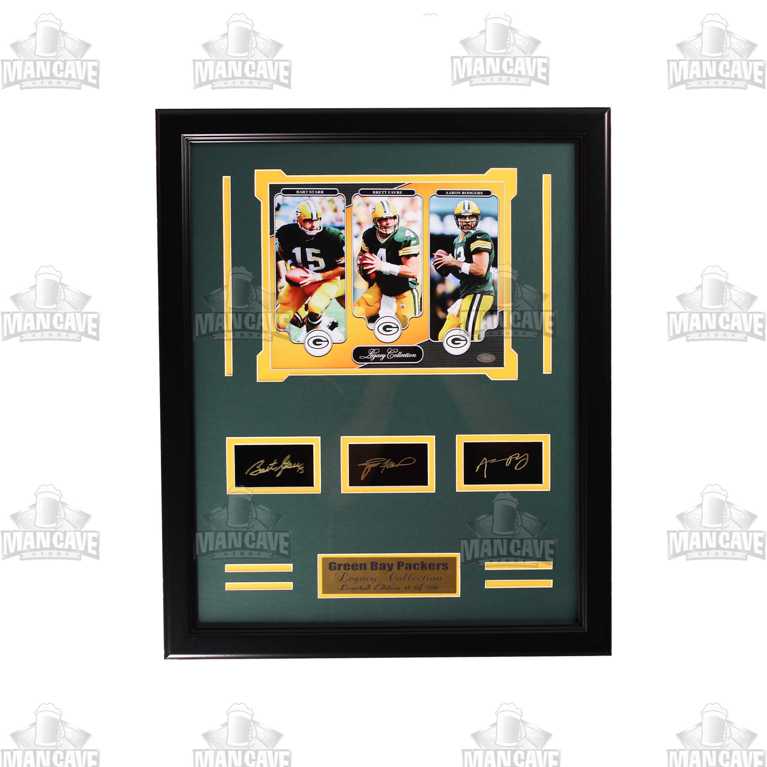Green Bay Packers Engraved Signature with Pin Medium Frame