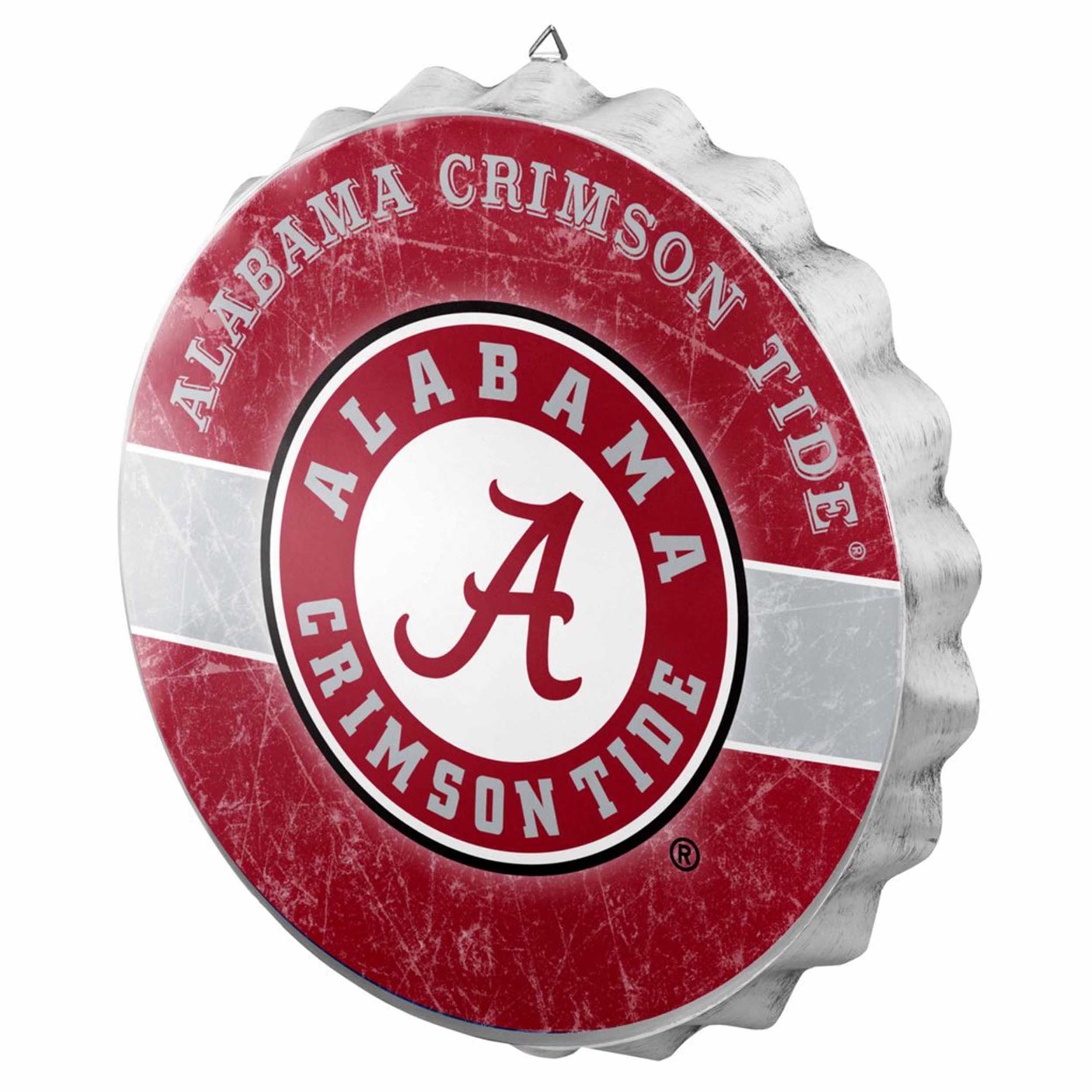 Metal Distressed Bottle Cap Sign-Alabama