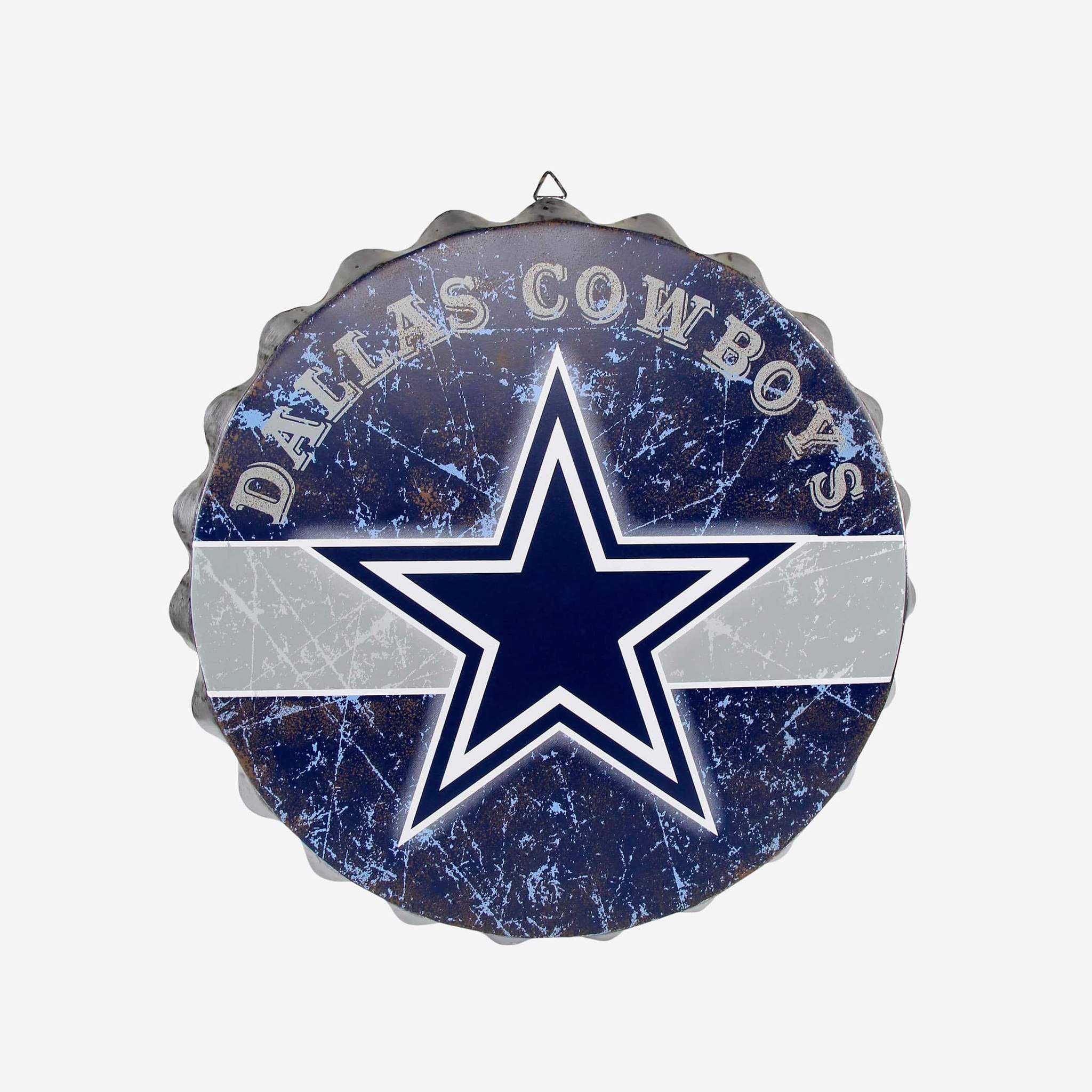 Metal Distressed Bottle Cap Sign-Dallas Cowboys